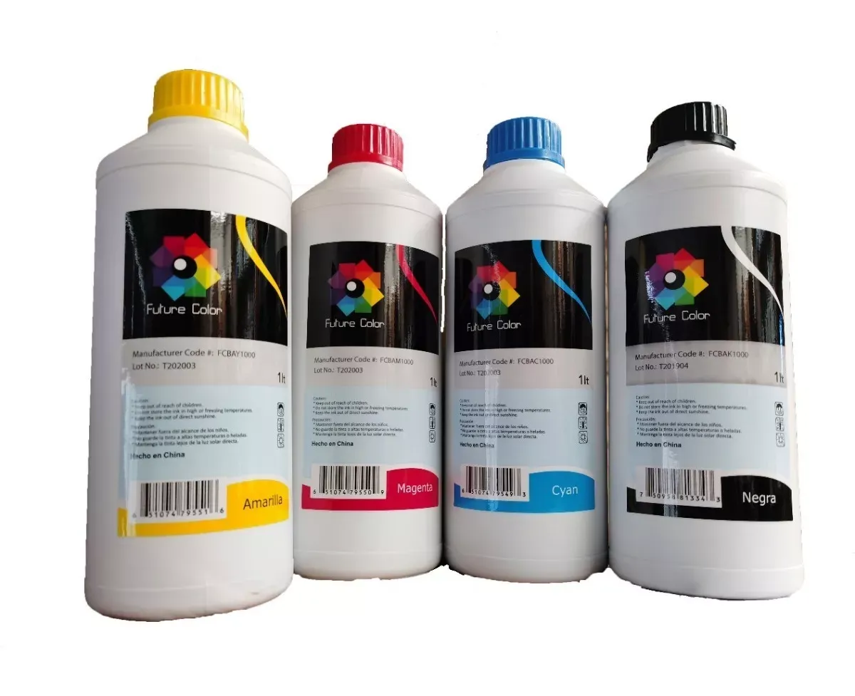 Impresoras con Tinta Vegetal: Pack de 4 Pzs Tinta Universal para Todas las Impresoras de Inyección