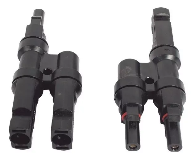 Paneles Fotovoltaicos Integrados en Ventanas: Conector Tipo Mc-4 Doble Para Paneles Solares Epcom Color Negro